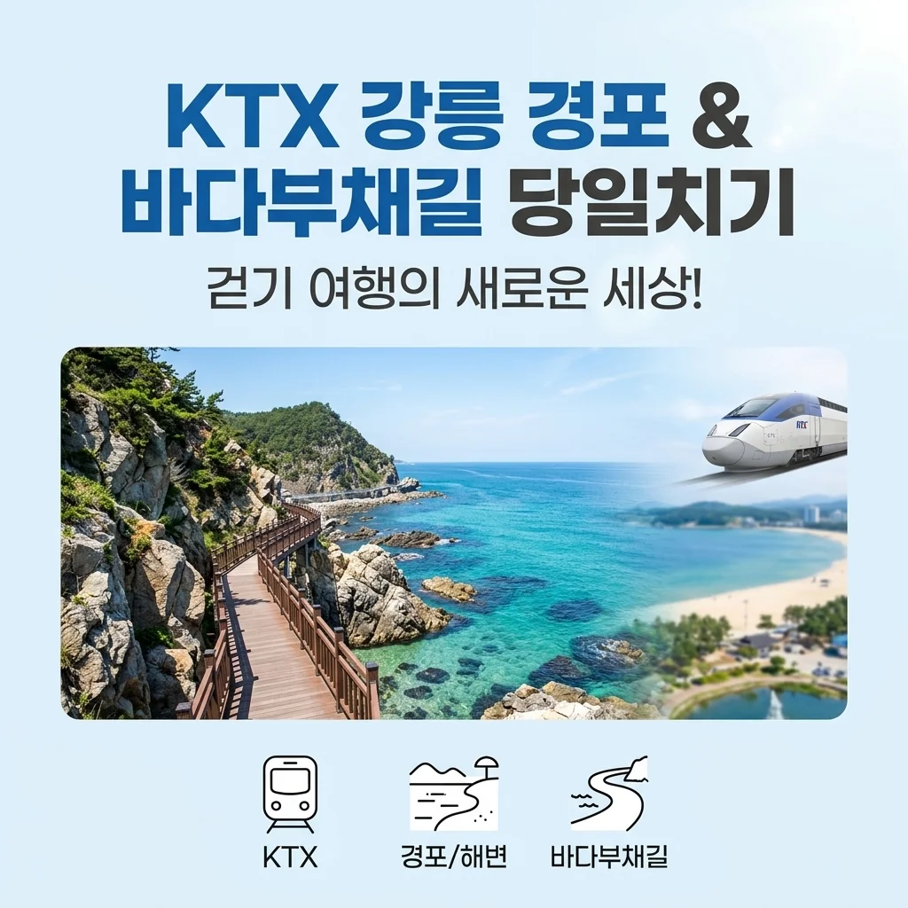 KTX 강릉 경포&바다부채길 당일치기, 뚜벅이 여행의 신세계네요!