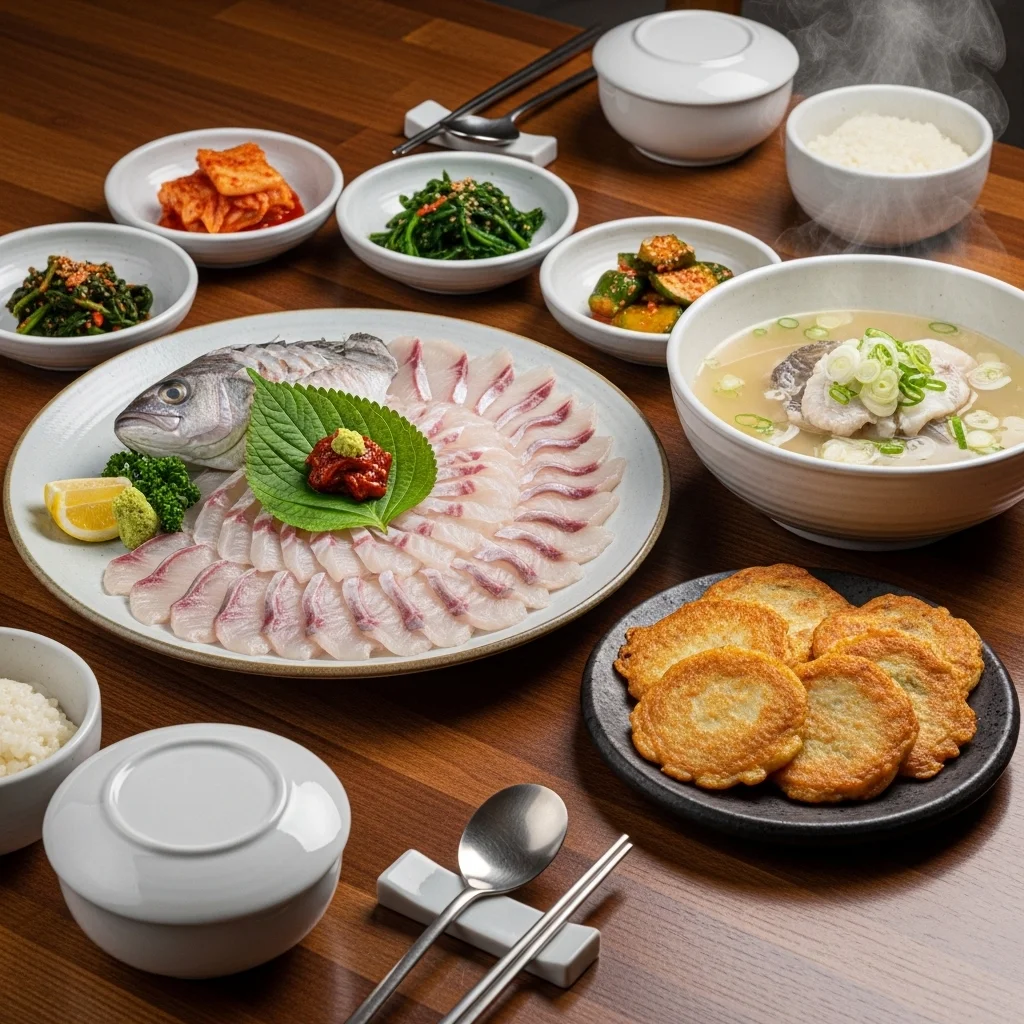 25년 전통의 비결, 민어 정식의 화려한 구성