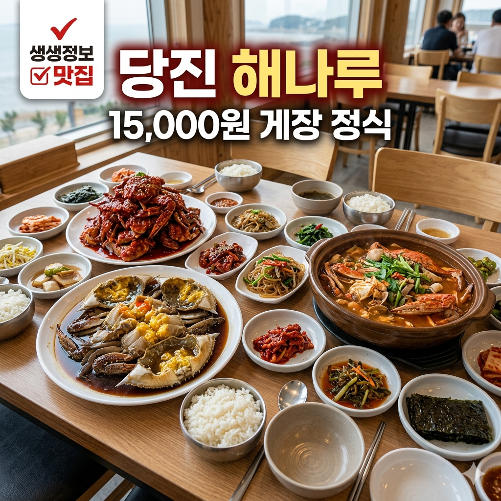 당진 해나루, 1만 5천 원으로 즐기는 간장·양념게장과 꽃게탕 정식