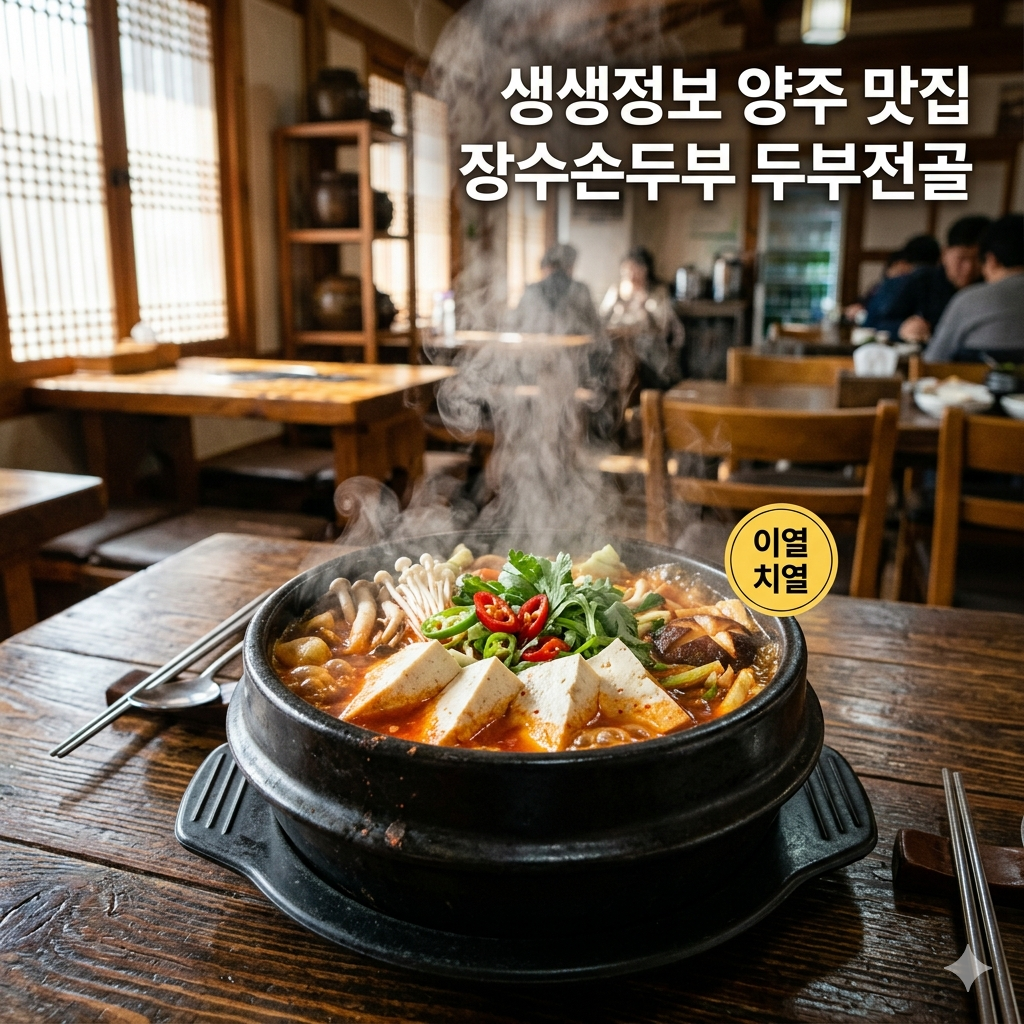 2TV 생생정보 양주 두부전골 맛집 장수손두부 위치 및 영업 정보