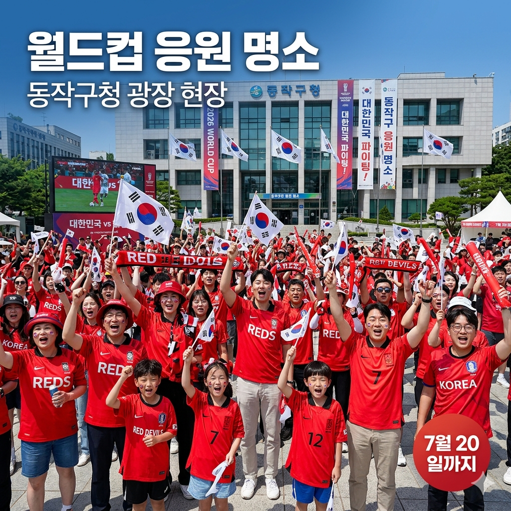 2TV 생생정보 월드컵 응원 현장, 동작구청 및 더현대서울 팝업 스토어 안내