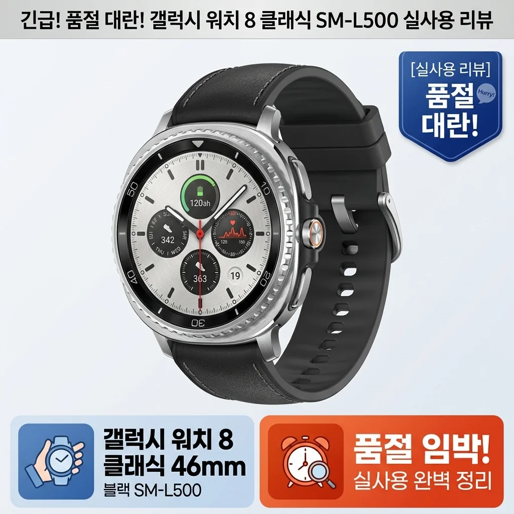 품절대란! 삼성 갤럭시 워치8 클래식 SM-L500 블랙 46mm 실물 후기