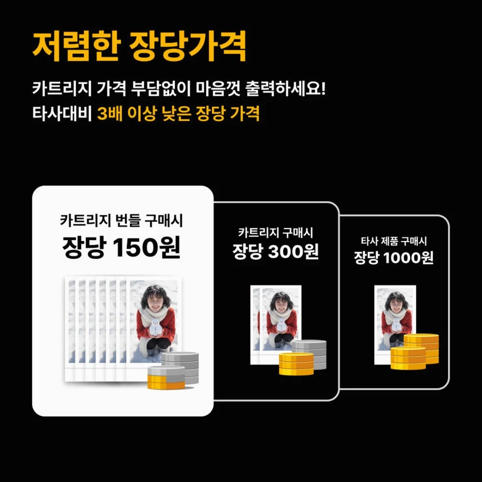 코닥 포토프린터 사진인화기 미니 2 레트로 + 카트리지 38매 번들 P210R 상세 이미지 2