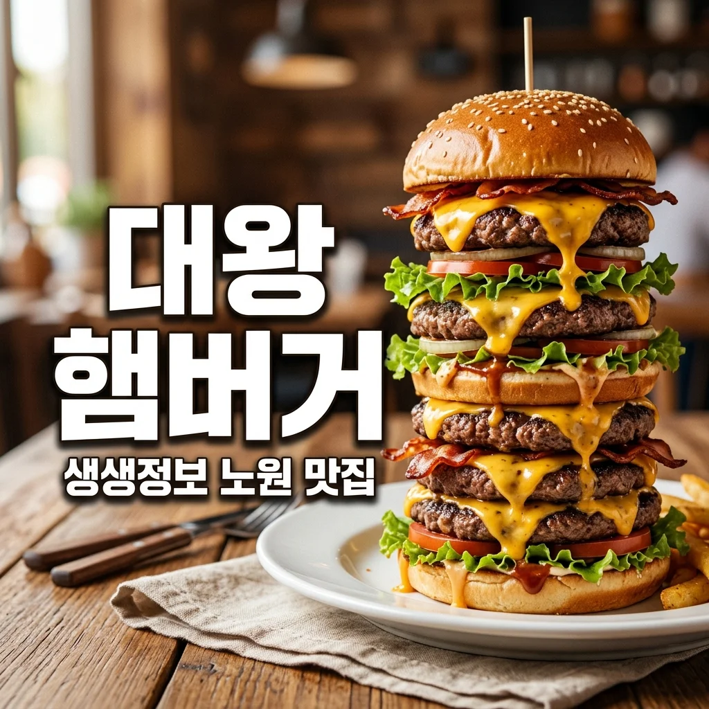 생생정보 대왕 햄버거 노원구 마시써 머거바 위치 및 성공 비결 정리