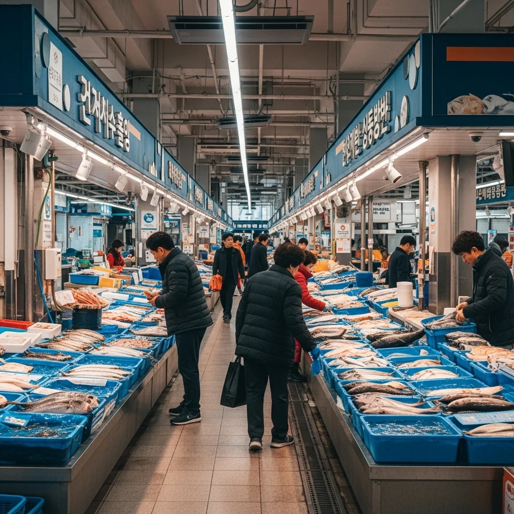 활기 넘치는 서천특화시장 내 '시조식당'