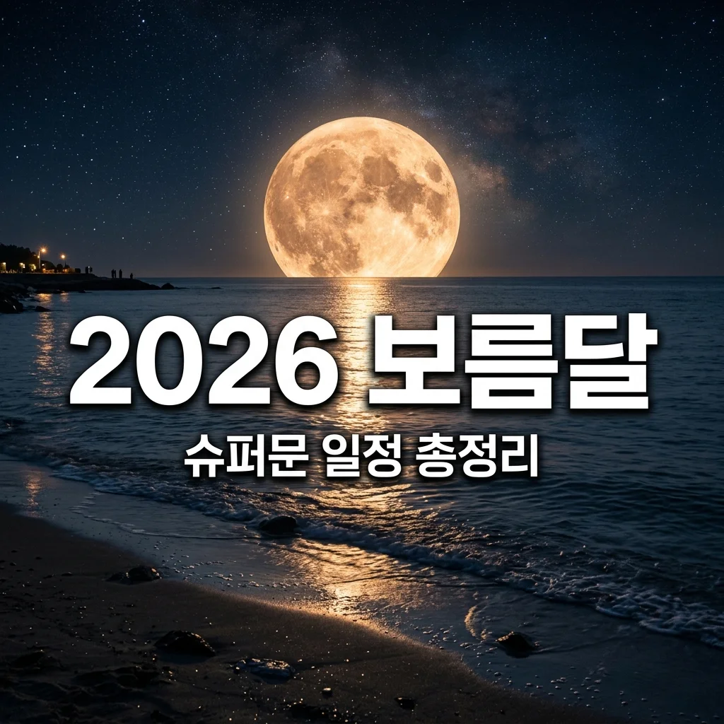 2026년 보름달 일정 총정리! 슈퍼문 날짜와 관측 꿀팁 가이드