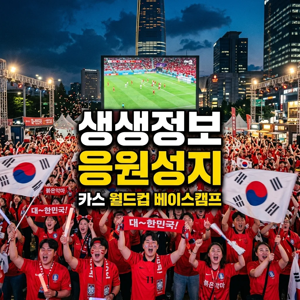 2TV 생생정보 멕시코전 응원! 카스 월드컵 팬 베이스캠프 위치 및 꿀팁