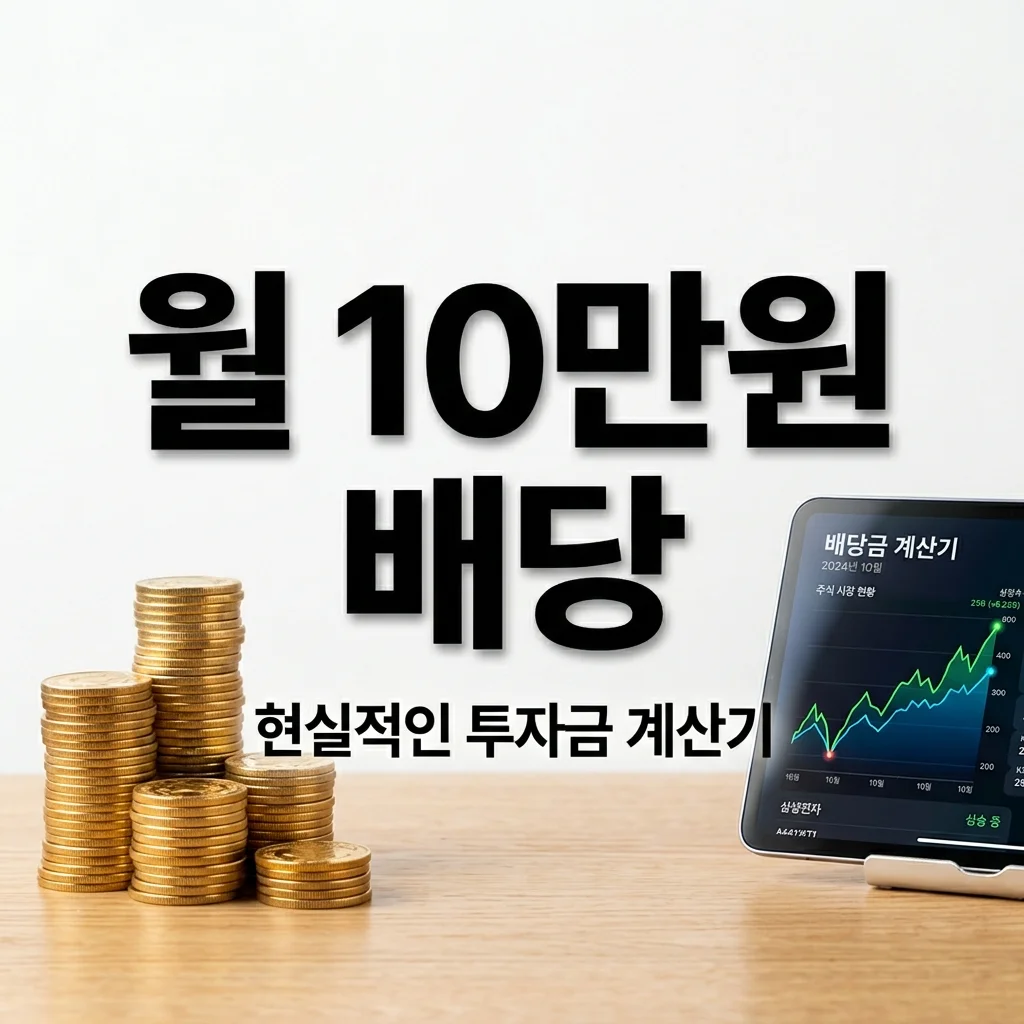 월 10만원 배당 받으려면? 현실적인 투자금액과 추천 종목 가이드