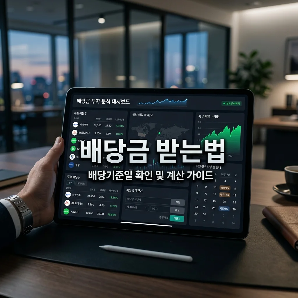 배당기준일 확인 방법 및 배당금 받는 날짜 계산법 (2026 최신)