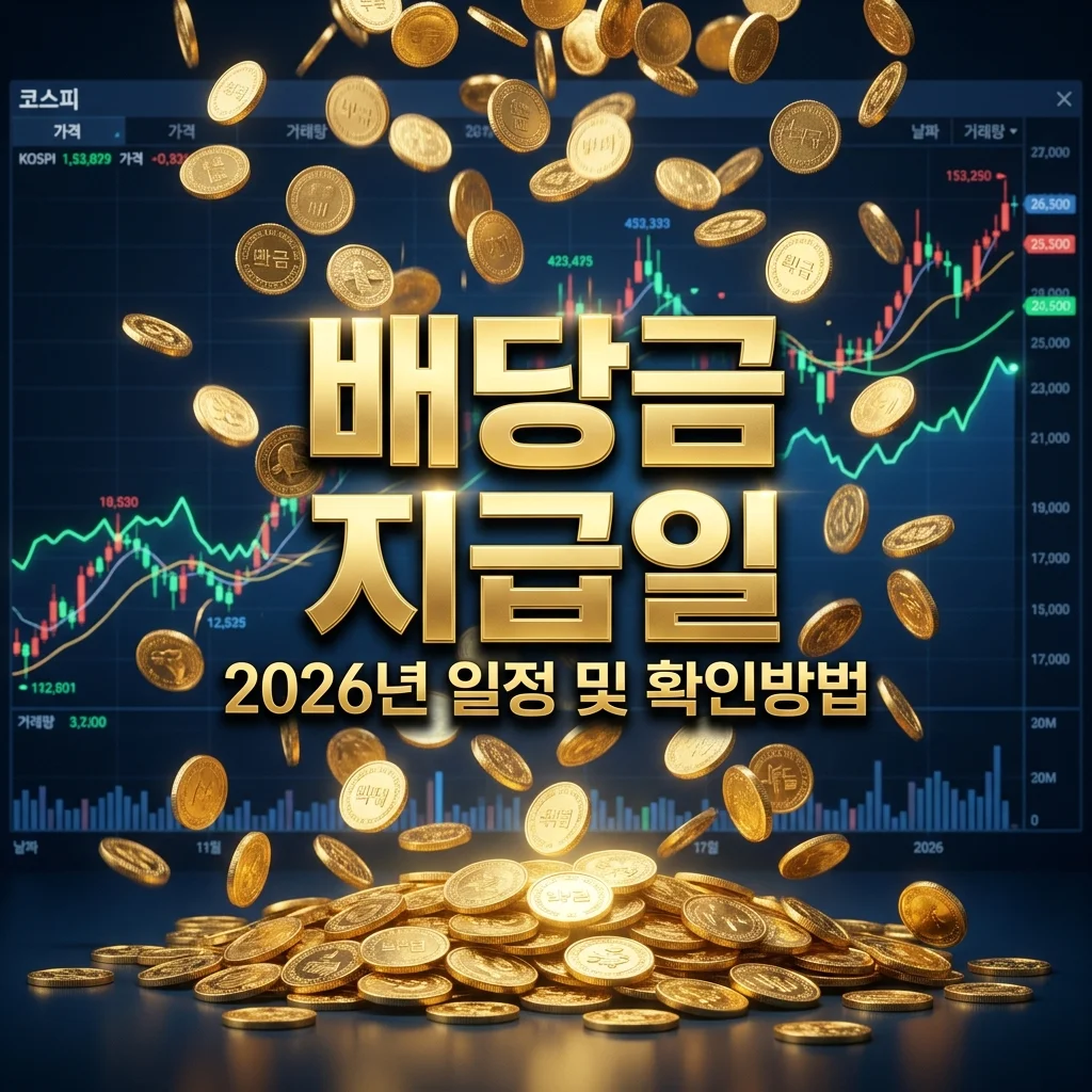 배당금 지급일 조회 및 확인 방법 (2026년 주요 기업 일정 총정리)