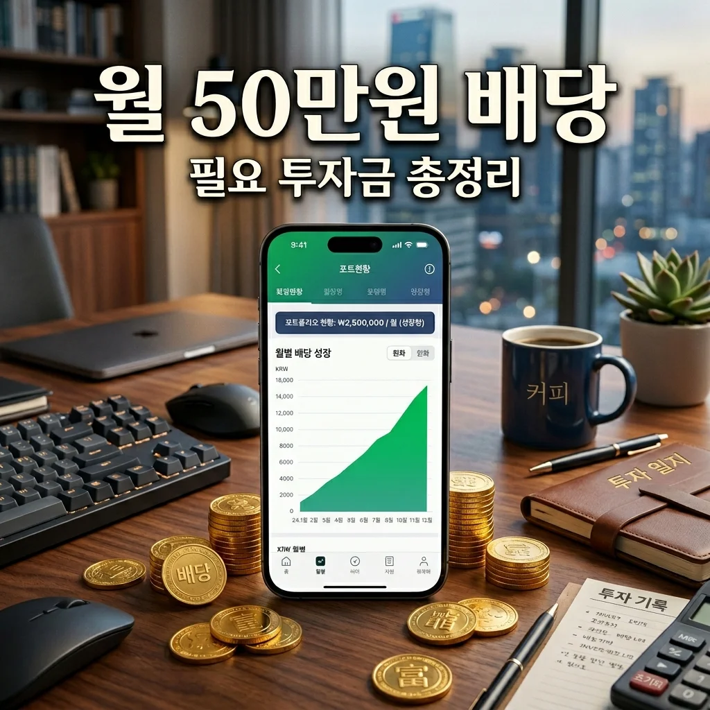 월 50만원 배당 받으려면? 필요한 투자금과 추천 종목 완벽 가이드