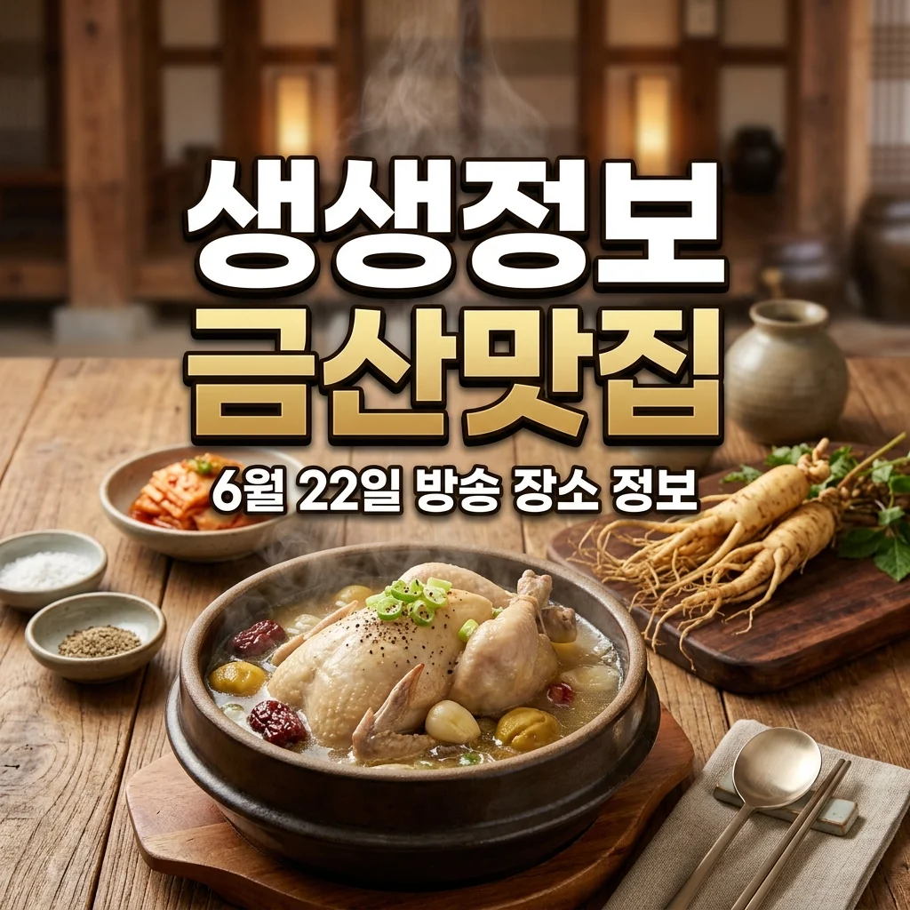 2TV 생생정보 2555회 금산 인삼 흑삼 삼계탕 위치 및 연락처 정보 (6월 22일)