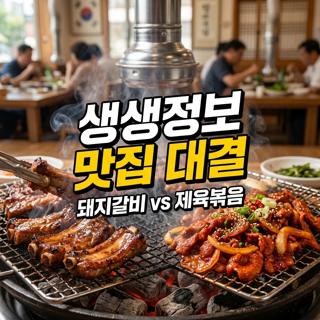 2TV 생생정보 2558회 맛집 맞수다 돼지갈비 vs 직화 제육볶음 위치 정보