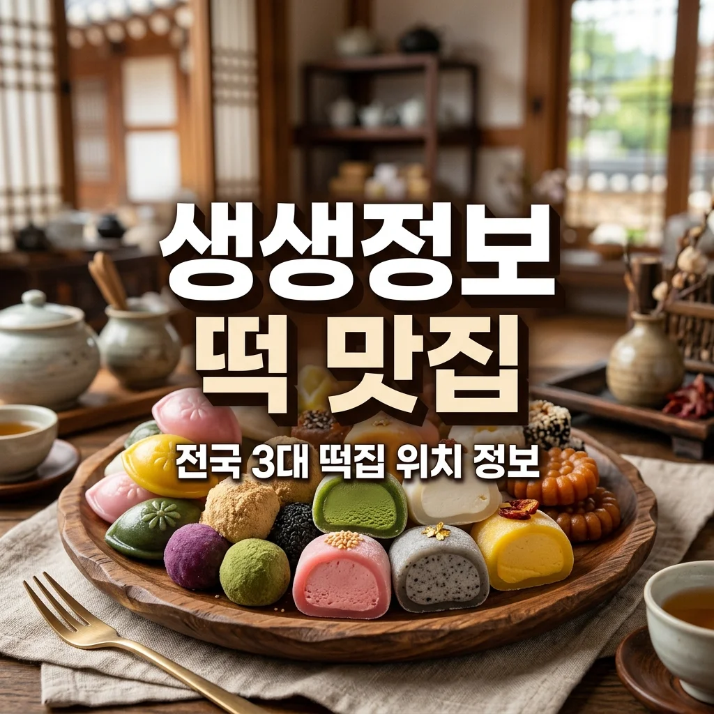 2TV 생생정보 2558회 줄 서서 먹는 떡 맛집 리스트 광주 부산 서울 3대 떡집 총정리