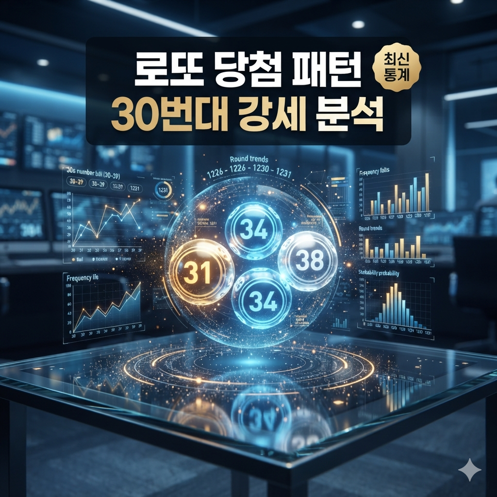 로또 1226회~1231회 당첨번호 분석: 30번대 강세와 짝수 우세 패턴
