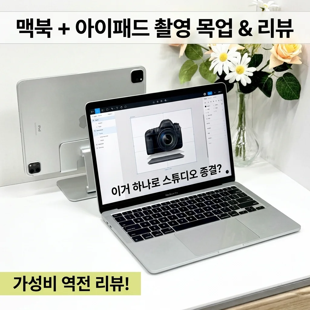 촬영용 맥북 아이패드 목업, 이거 하나로 스튜디오 분위기 끝? 가격 대비 반전 후기!