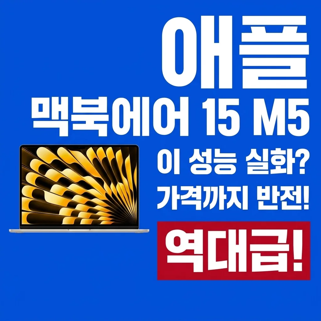 애플 맥북에어 15 M5, 이 성능 실화? 가격까지 역대급 반전!