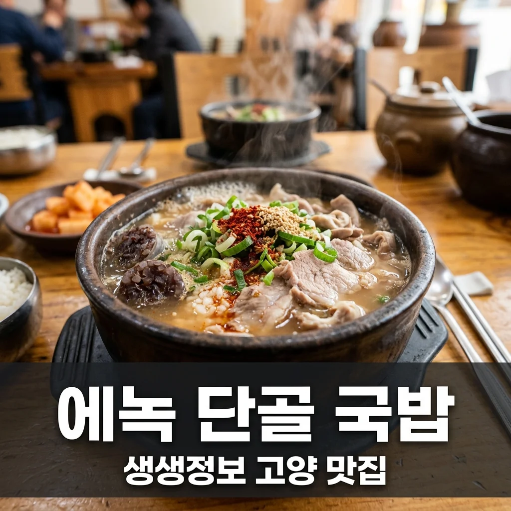 2TV 생생정보 에녹 단골 '송정리 시장국밥' 고양 맛집 완벽 가이드