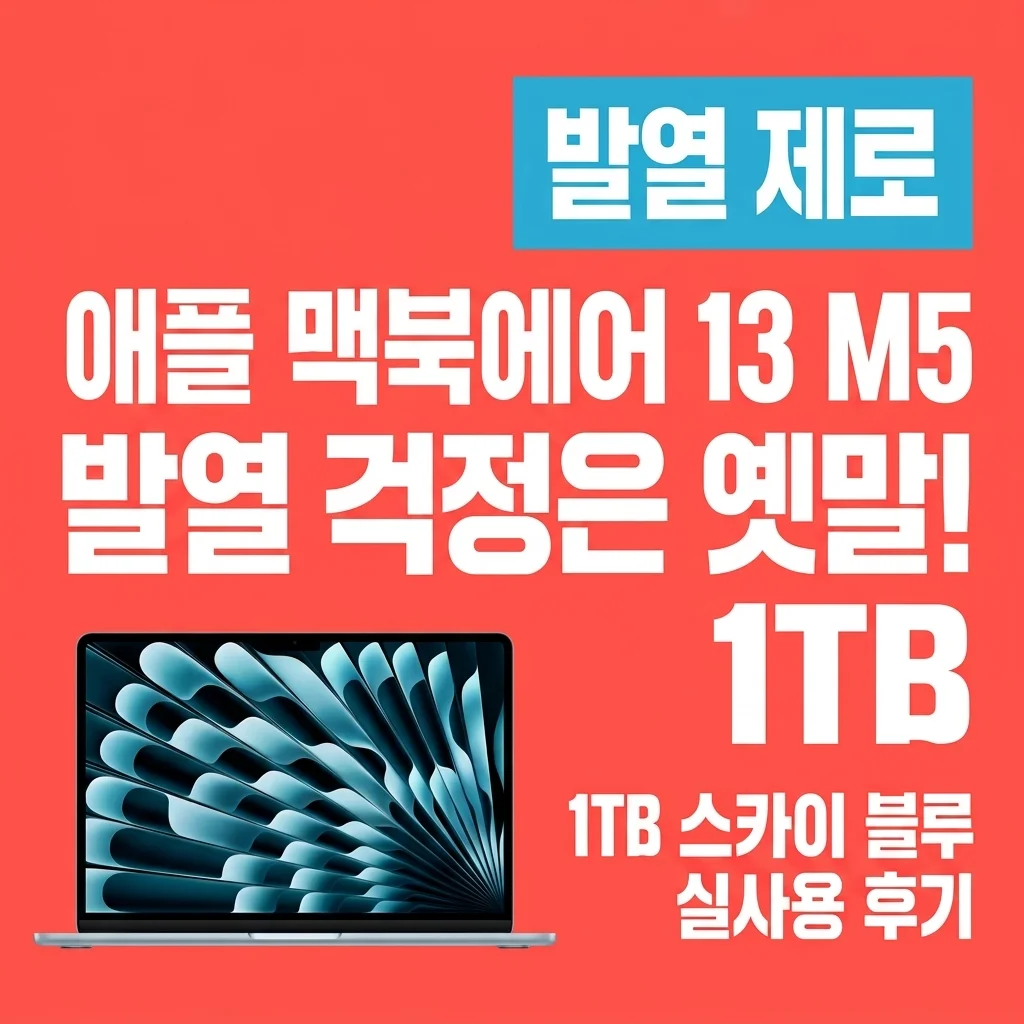 애플 맥북에어 13 M5, 발열 걱정은 옛말? 1TB 스카이 블루 실사용 후기