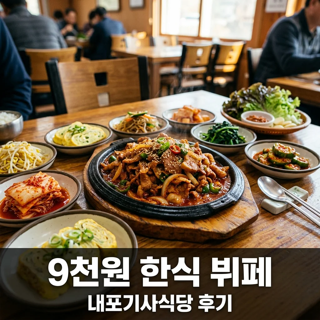 내포기사식당: 2TV 생생정보 가성비 끝판왕! 9천원 한식 뷔페 후기