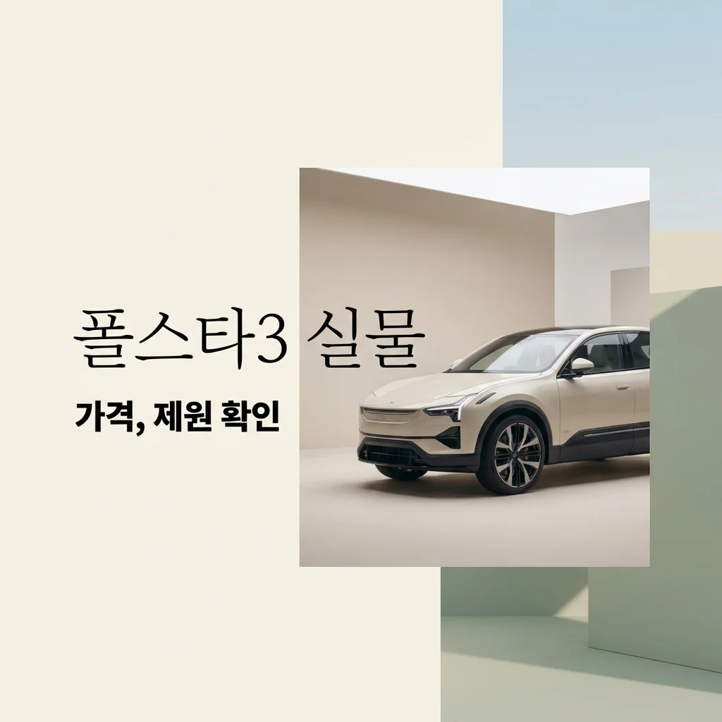 소지섭, 리응령 태운 폴스타3 실물? 최신 가격과 구매 전 필수 확인 사항