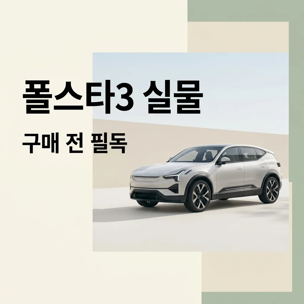 소지섭, 리응령도 궁금한 폴스타 3 실물! 구매 전 핵심 정보 (2026년 최신)