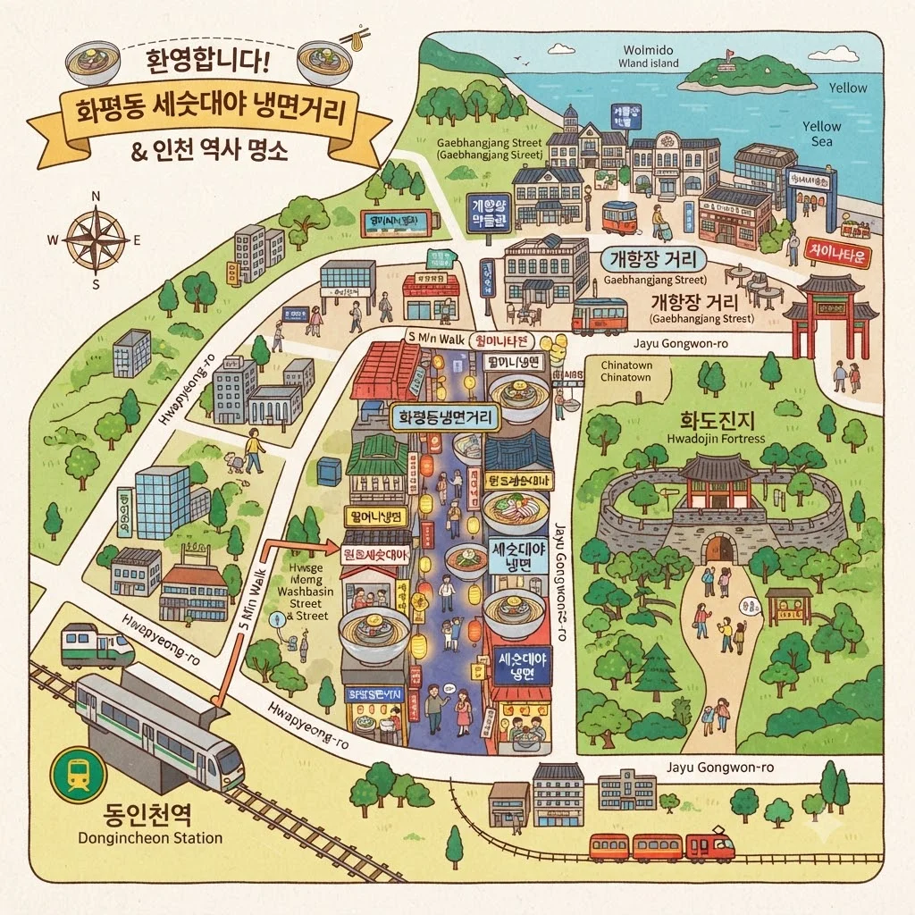 화평동세숫대야냉면거리 100배 즐기기: 실전 방문 팁