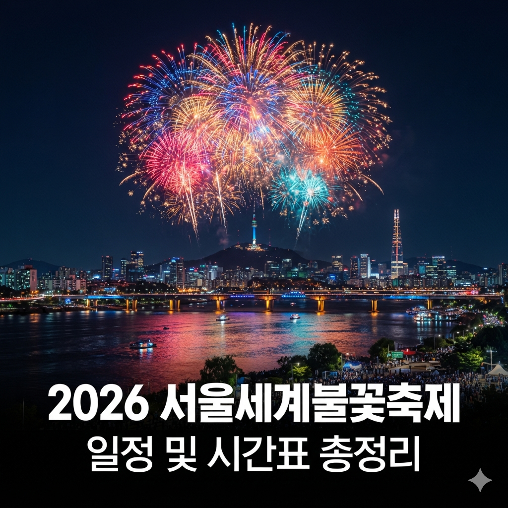 2026 서울세계불꽃축제 일정 및 노들섬 유료 좌석 예매 정보 총정리