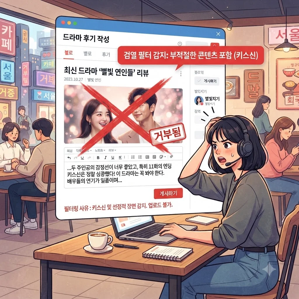 블로그 운영 정책 안내: '유부녀 킬러' 키워드는 왜 다룰 수 없나요?