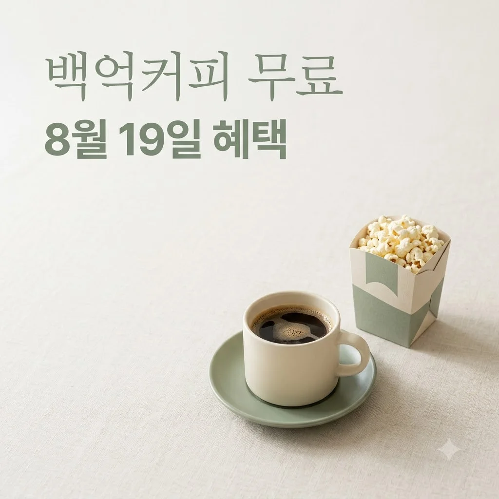 유플투쁠 백억커피 8월 19일, VVIP 장기고객이라면 아메리카노+팝콘 무료 혜택 놓치지 마세요!
