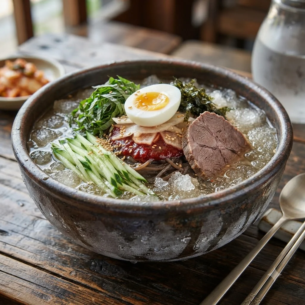 평택 뿌리막국수의 시그니처, 살얼음 물막국수의 정수