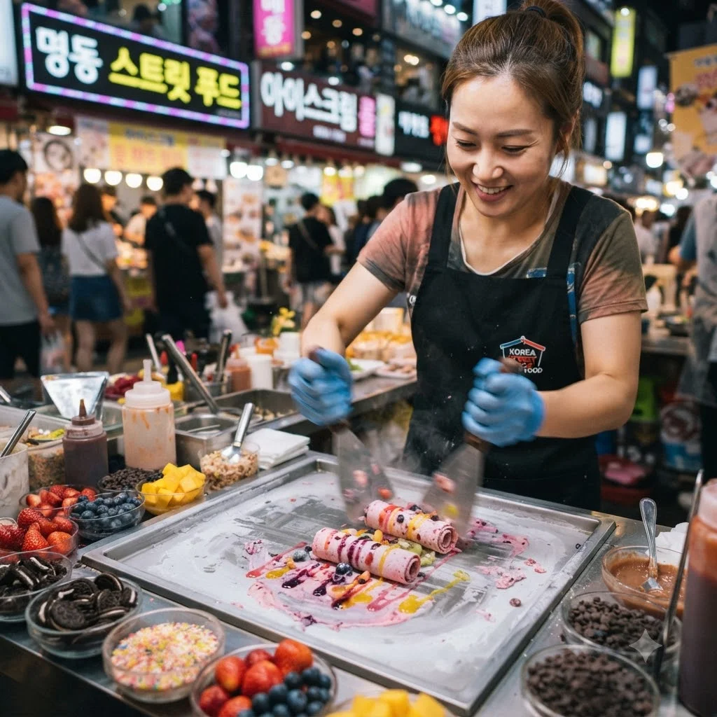 갓 만든 재미! '달팽이네 칡즙' 철판 아이스크림 체험