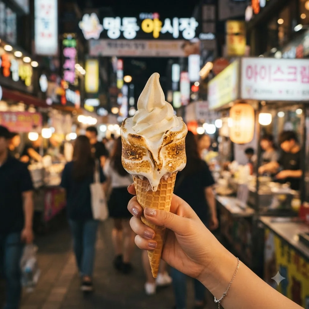 서울 마포 '바삭마차'의 특별한 디저트, 마시멜로 아이스크림