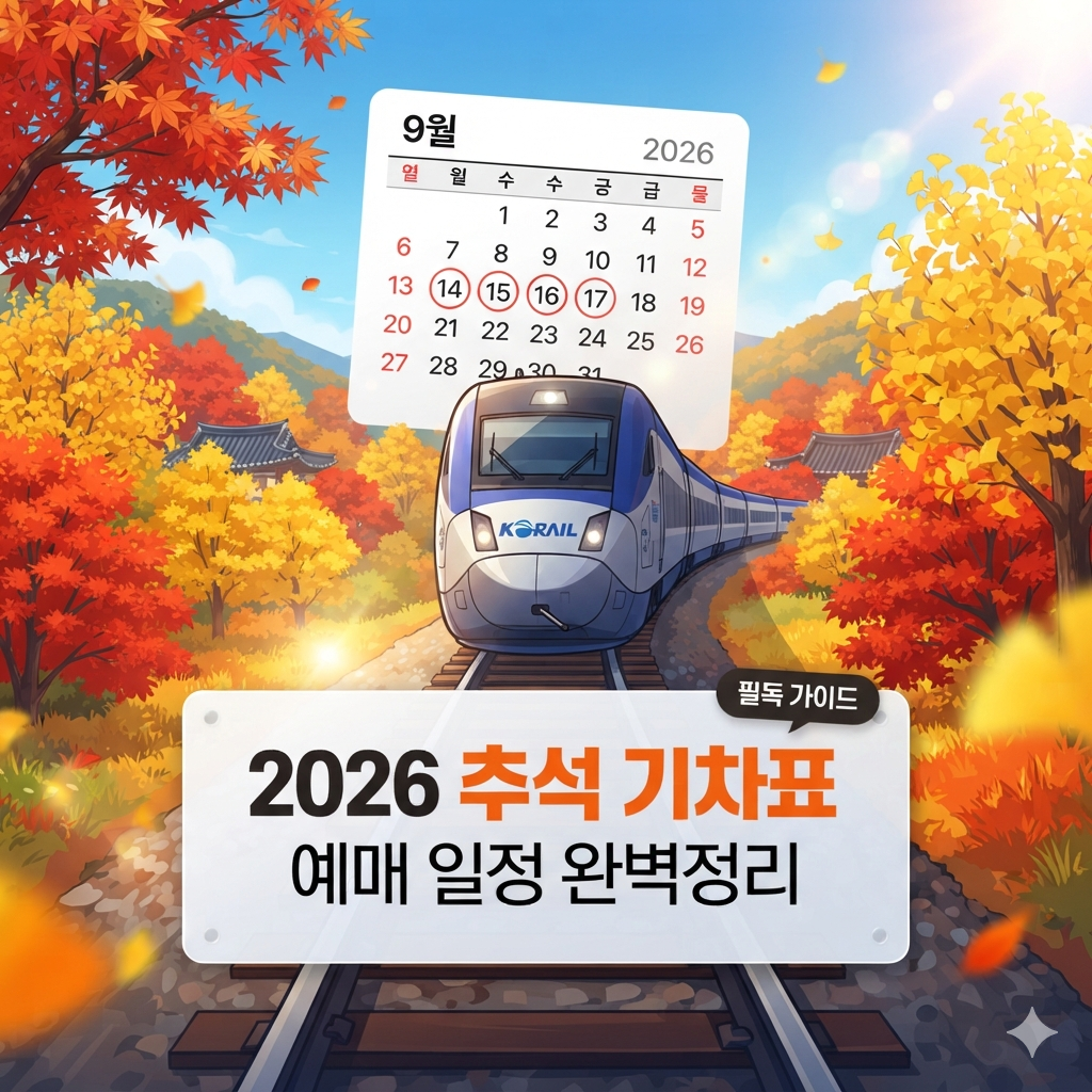 2026년 추석 기차표 예매 가이드: 코레일·SR 통합 회원 전환 및 상세 일정
