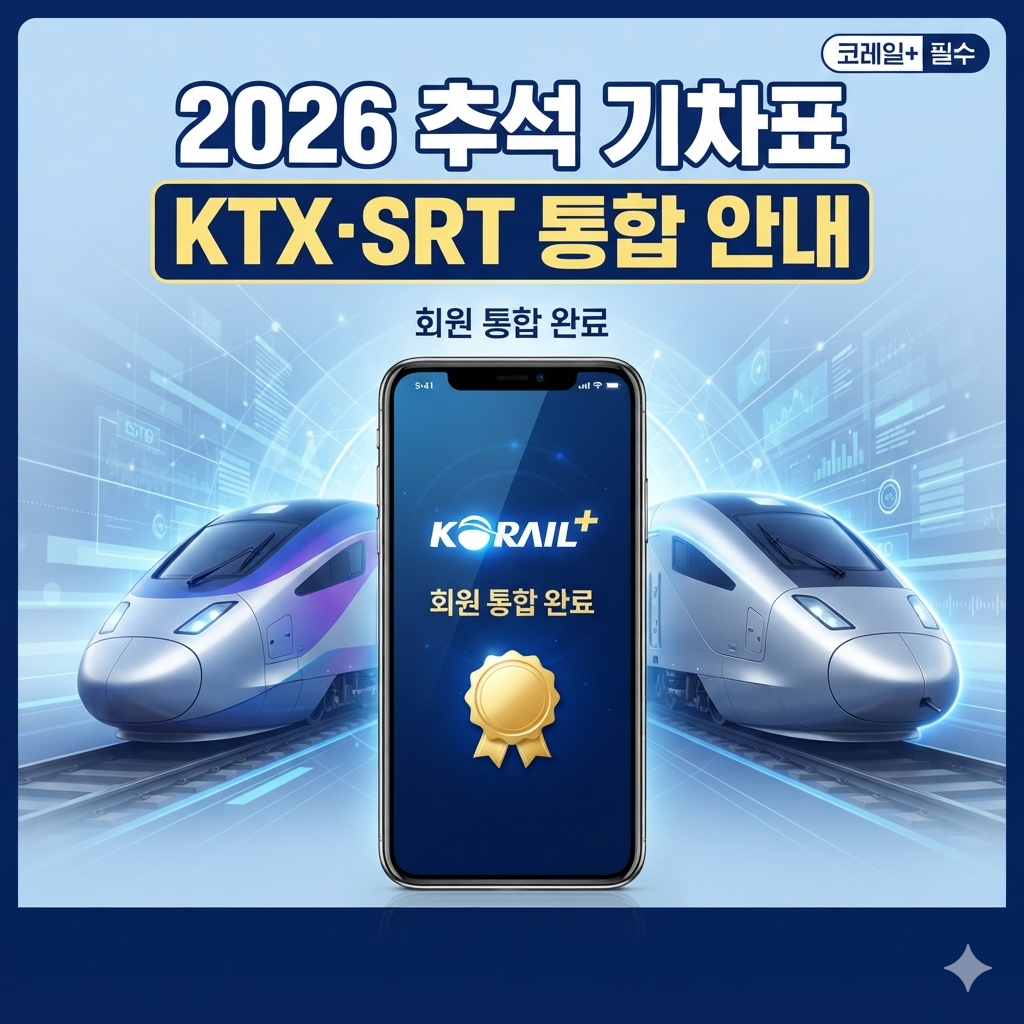 2026년 추석 기차표 예매 가이드: KTX·SRT 통합 및 변경사항 총정리