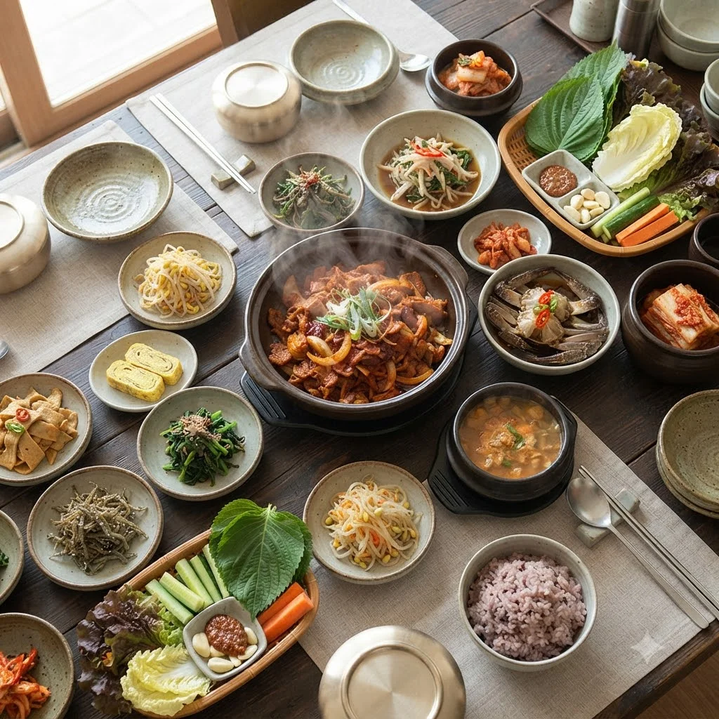 그리운 엄마 손맛, 제육쌈밥정식의 푸짐한 구성