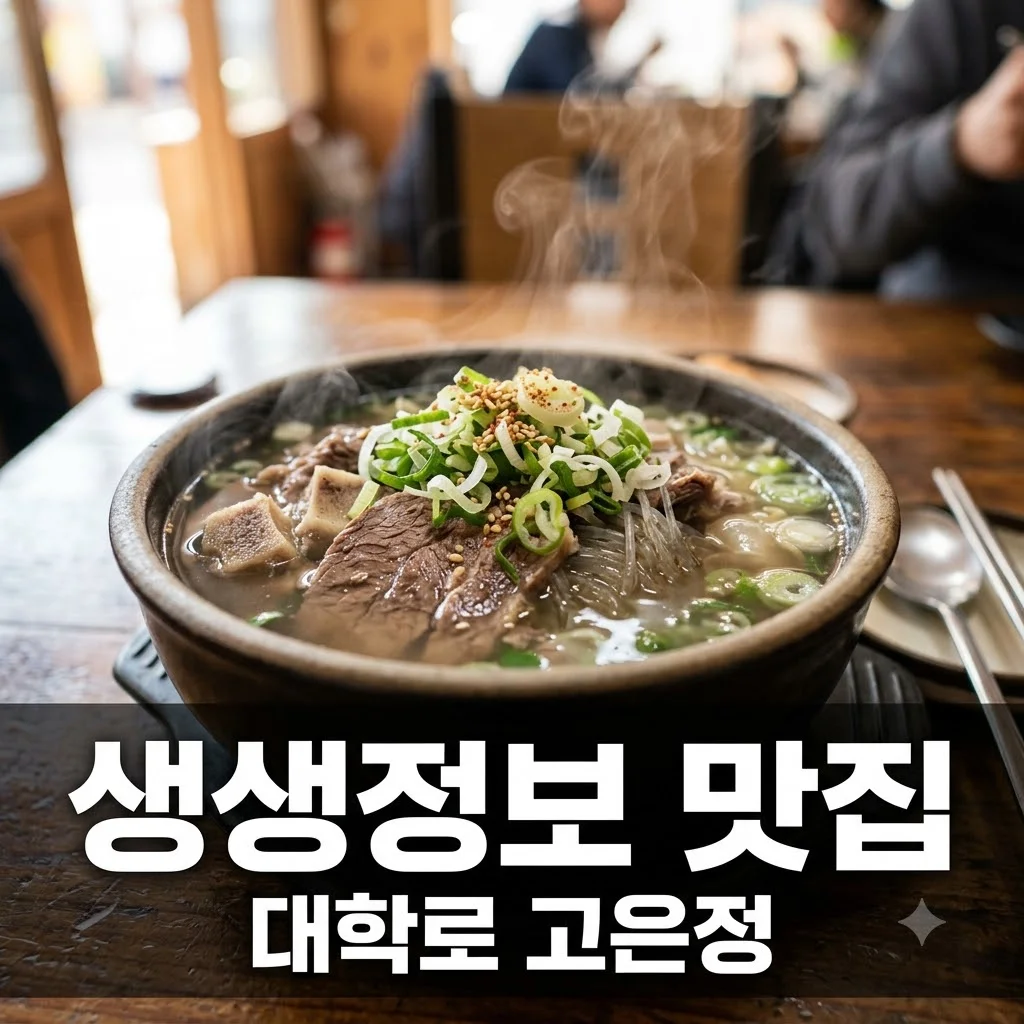 2TV 생생정보 배우 이호원 단골 맛집! 대학로 고은정 맑은곰탕 & 한우 육사시미