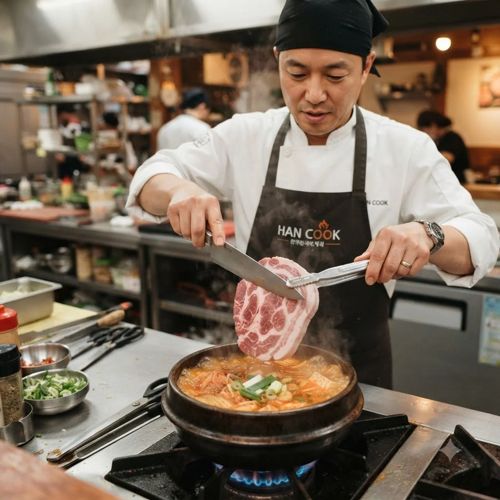 속 든든! 힘을 주는 통목살 김치찌개의 깊은 맛