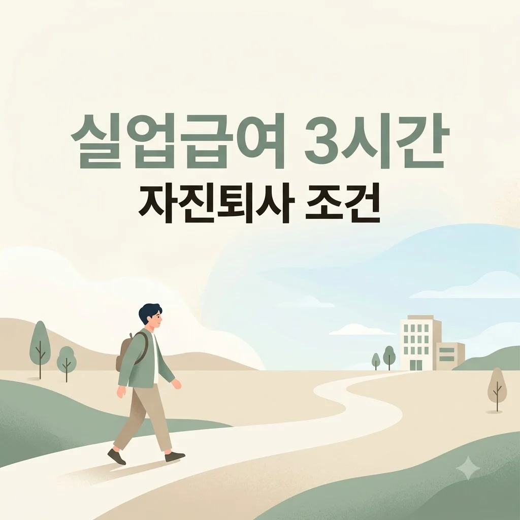실업급여 자진퇴사, '왕복 3시간' 조건과 숨겨진 또 다른 '3시간'의 진실!