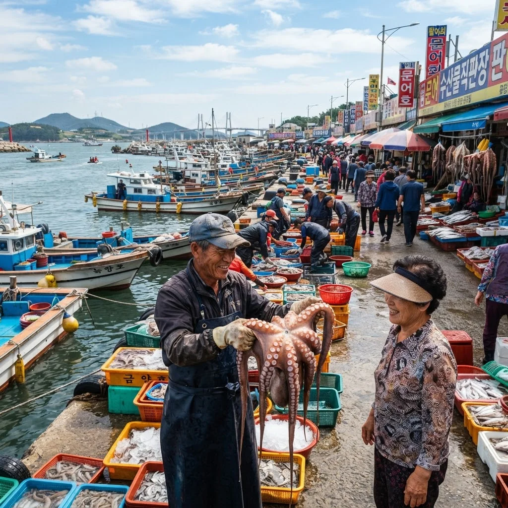고흥 녹동항 참문어: 신선함이 살아있는 산지 직송