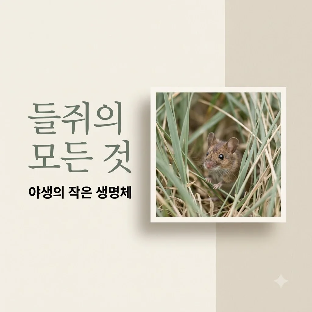 들쥐 기본정보, 우리가 미처 몰랐던 야생의 작은 생명체