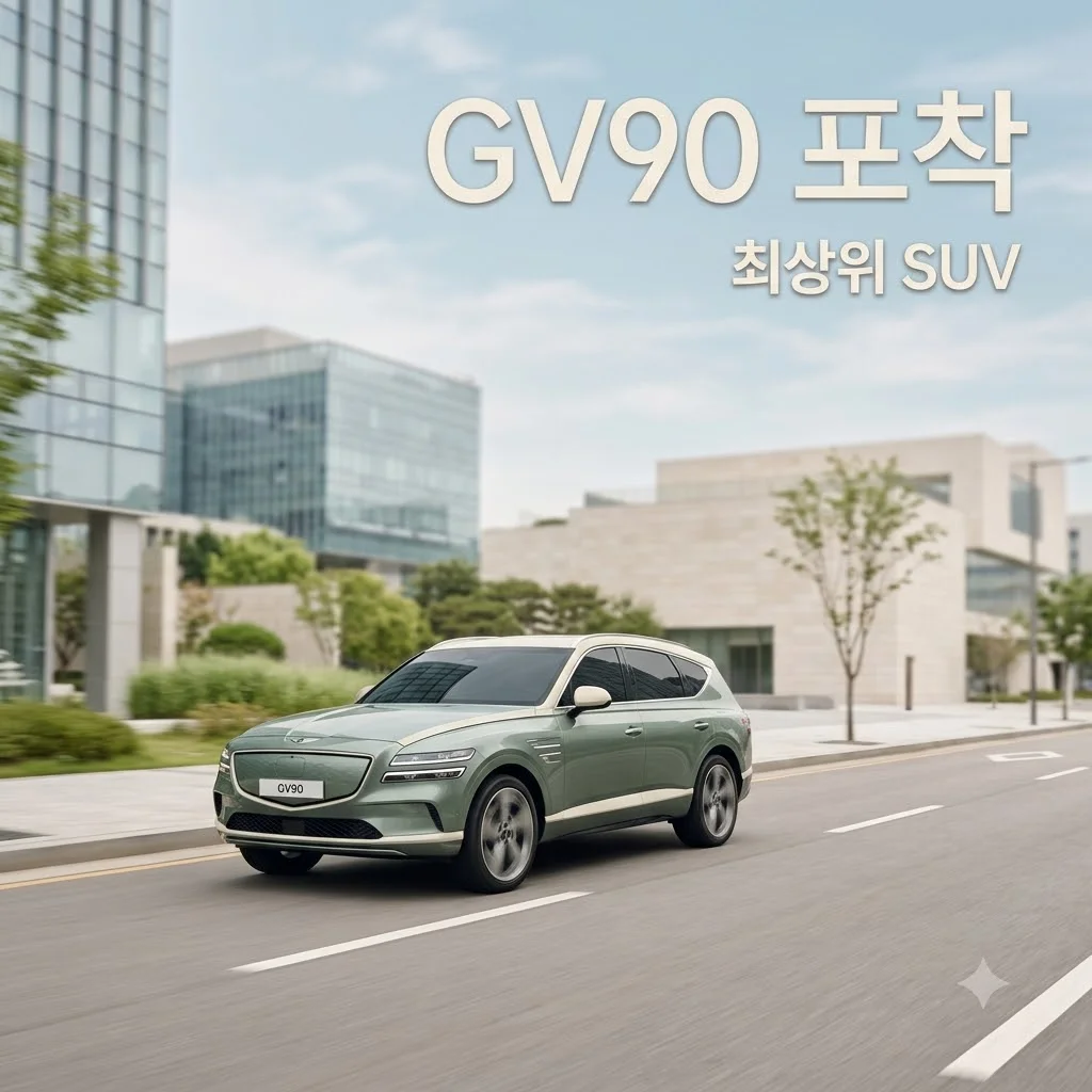 GV90 네오룬 공도 포착! 제네시스 최상위 전기 SUV 실루엣 공개