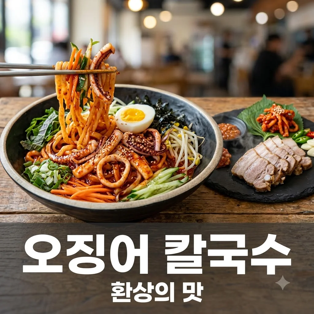 2TV 생생정보 청주 죽림보쌈칼국수: 오징어비빔칼국수 & 오징어보쌈 환상의 호흡