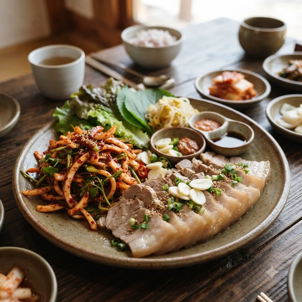 환상의 짝꿍! 부드러운 오징어보쌈의 매력
