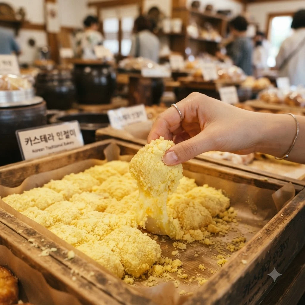 떡인가 빵인가! 영주 태극당 카스테라 인절미, 그 맛의 정체는?