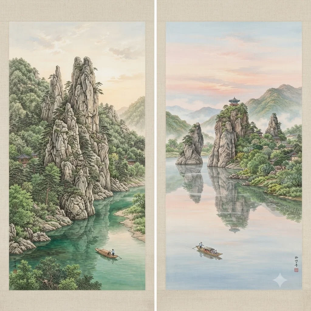 단원 김홍도도 감탄한 사인암과 도담삼봉의 비경