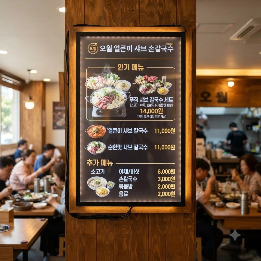 오월얼크니샤브손칼국수 본점 핵심 정보 한눈에 보기