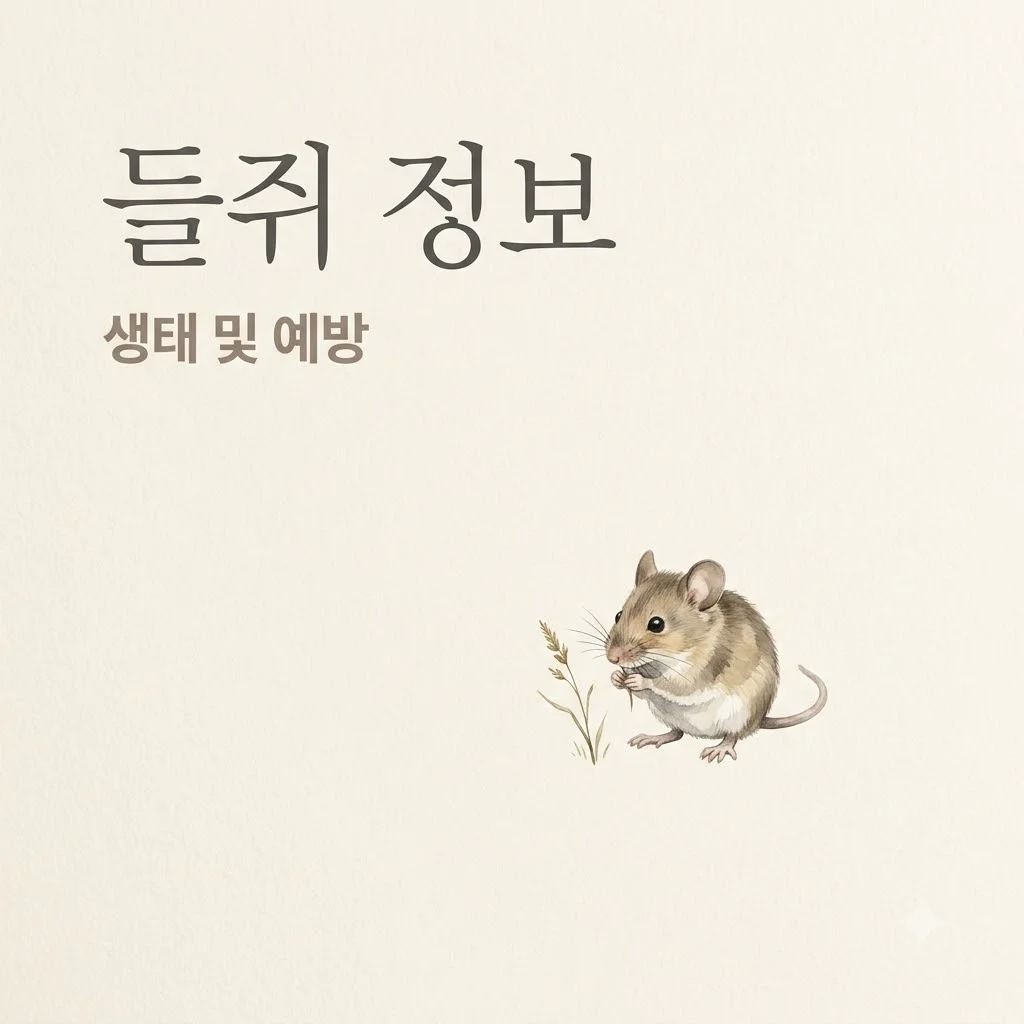 들쥐 기본정보 및 생태 특징, 사람에게 위험한 이유와 예방책