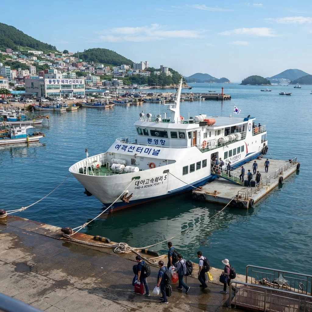 통영항에서 죽도 가는 배편 시간표 및 운항 정보