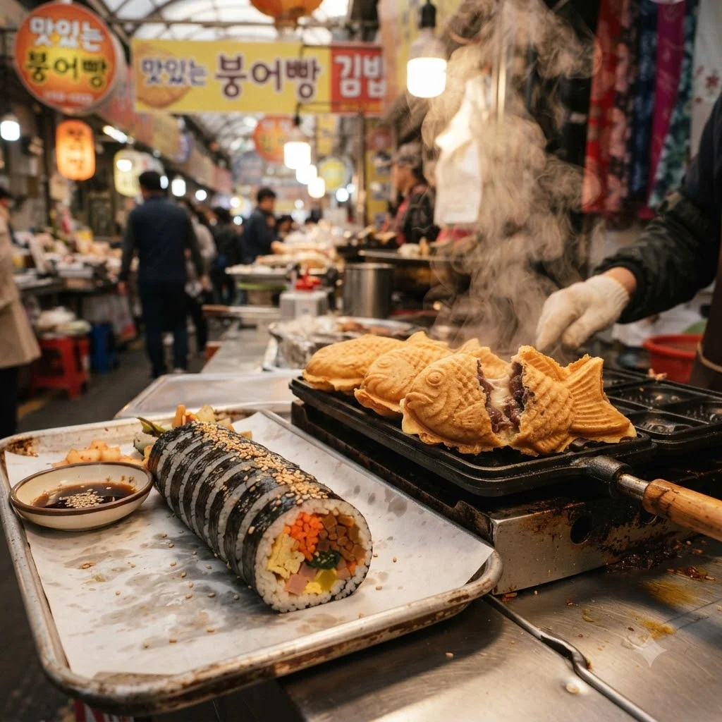 추억김밥 & 달순네붕어빵 - 시장의 정이 담긴 간식 명소